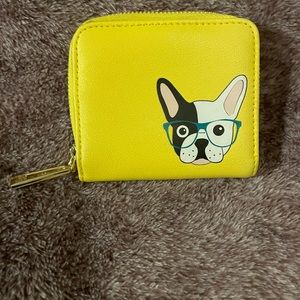 French bulldog zip wallet